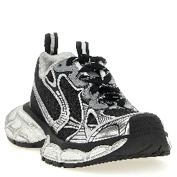 Black Polyethylene Athletic Sneakers
