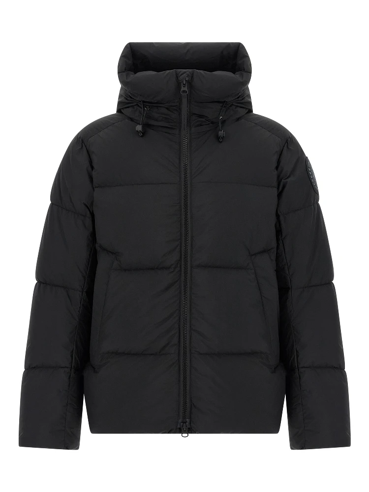 Black Polyamide Full-Length Jacket