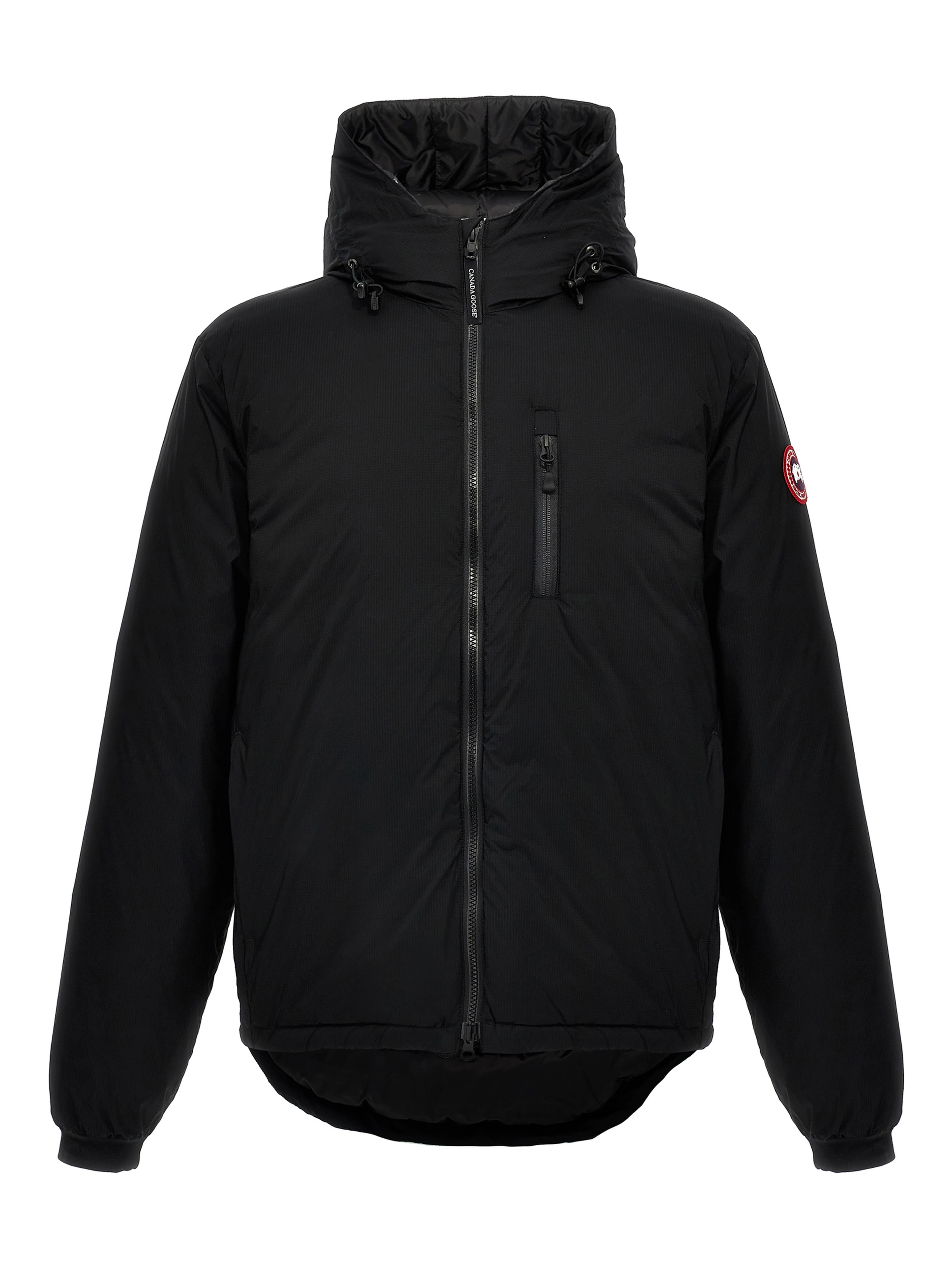 Black Polyester Shell Jacket