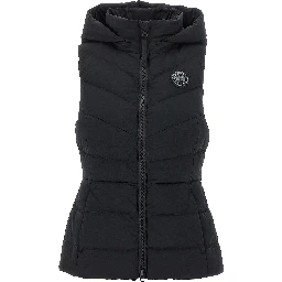 Black Polyamide Sleeveless Jacket