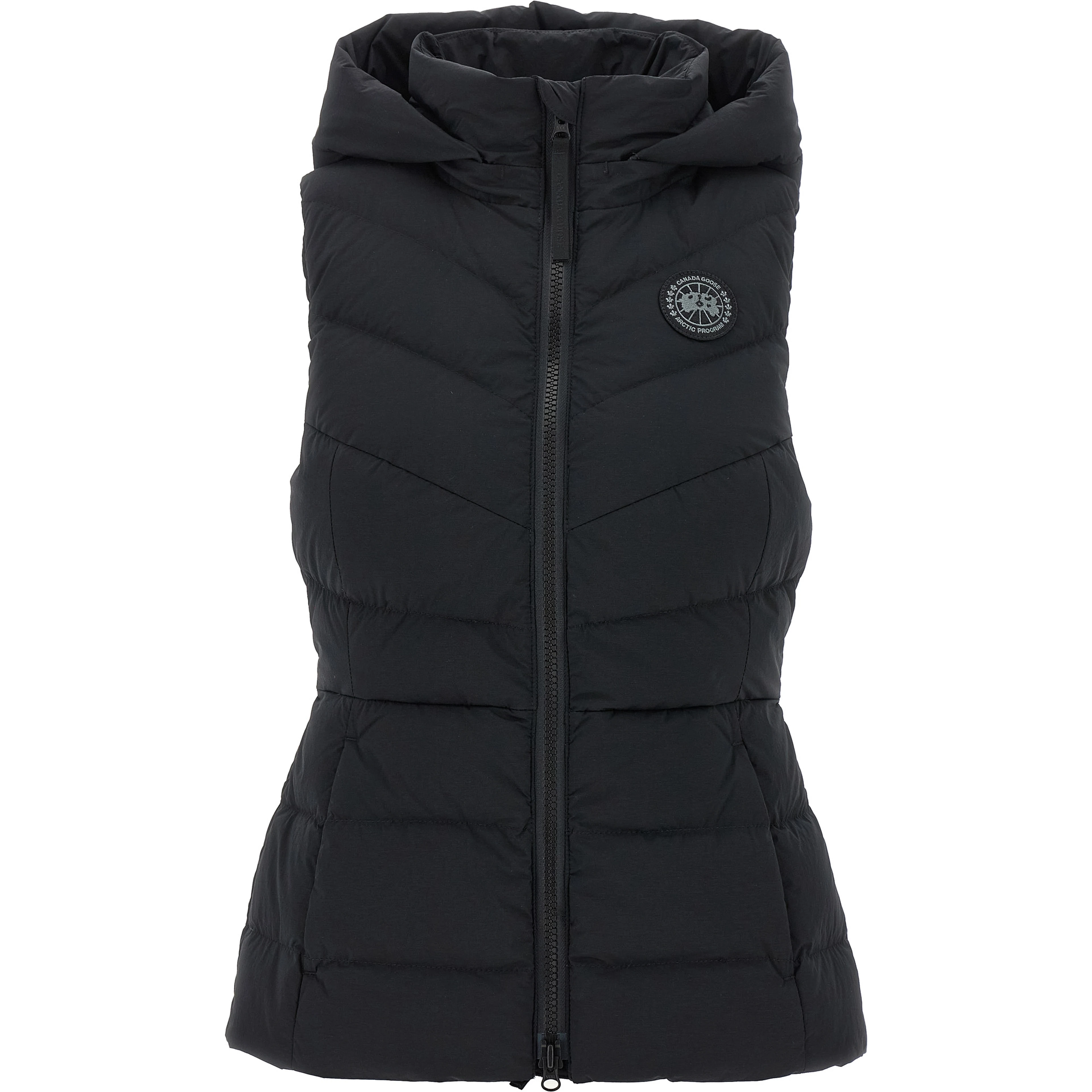 Black Polyamide Sleeveless Jacket