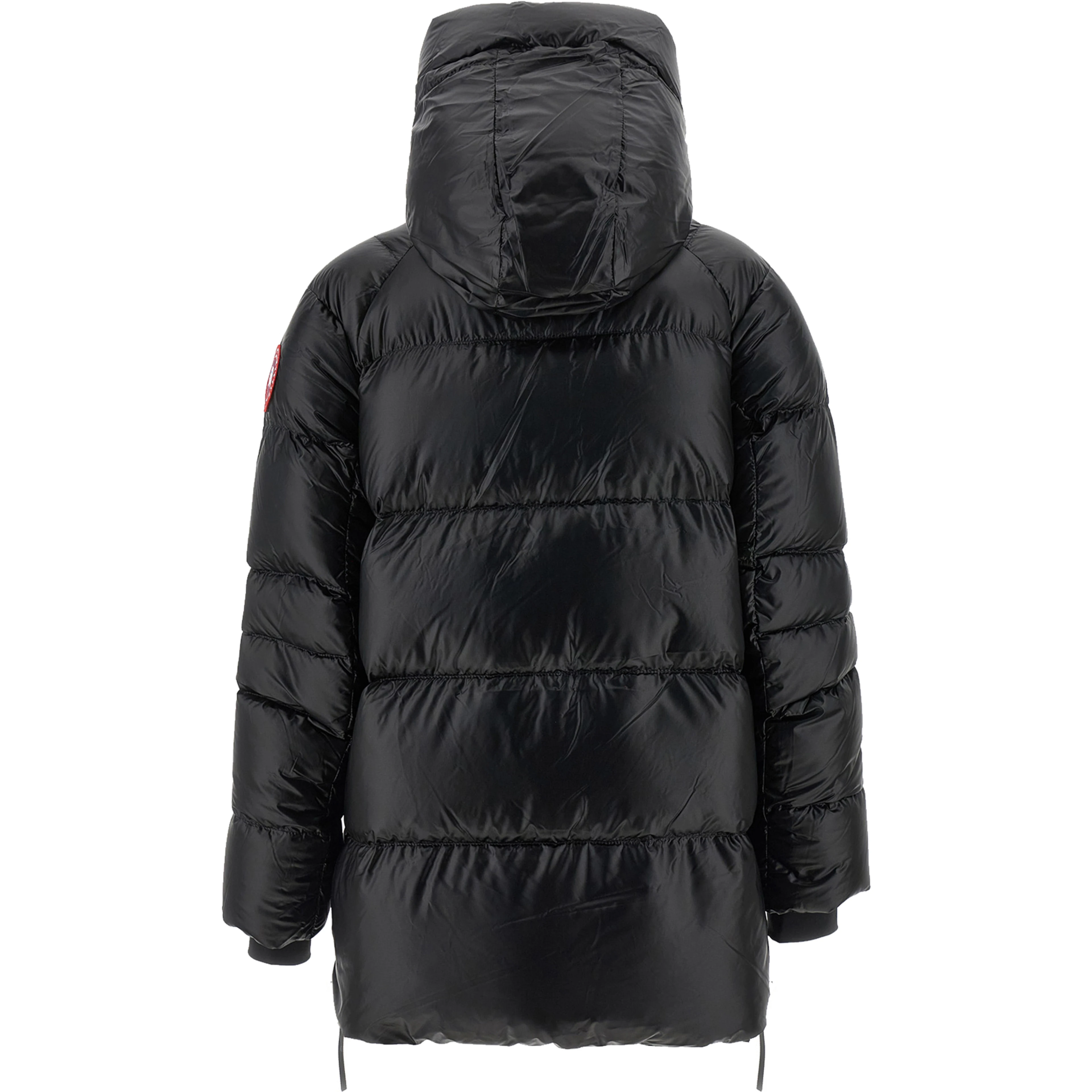 Black Polyamide Full-Length Jacket
