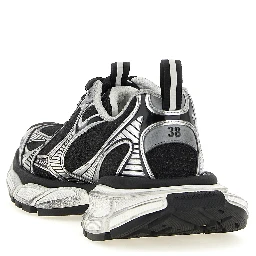 Black Polyethylene Athletic Sneakers