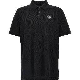 Black Cotton Polo Shirt