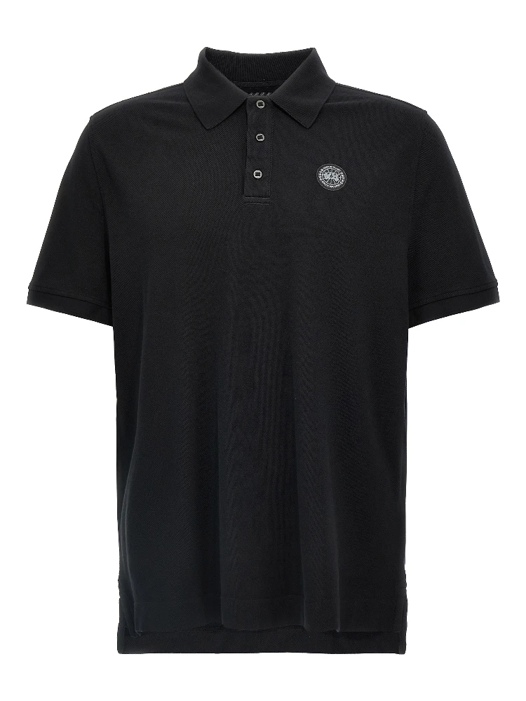 Black Cotton Polo Shirt