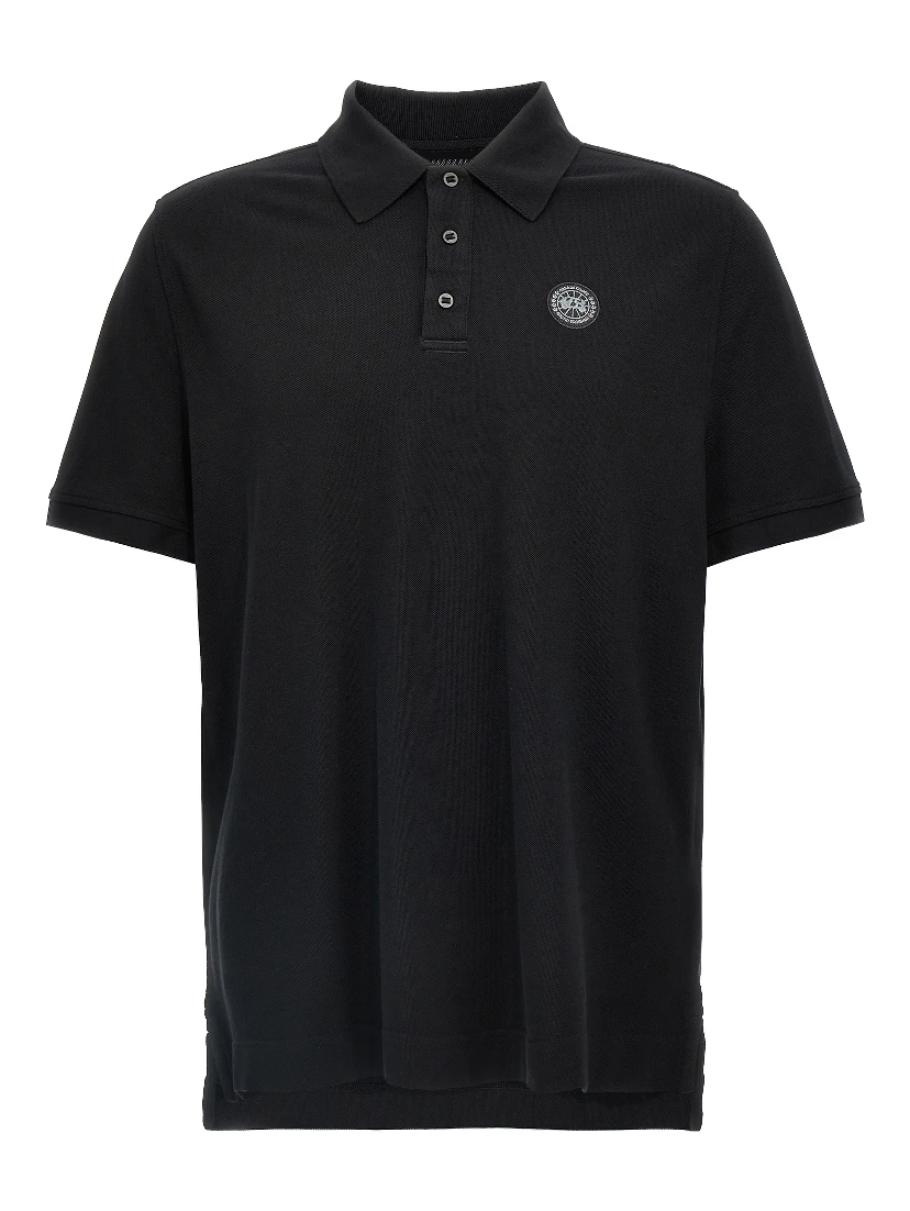 Black Cotton Polo Shirt