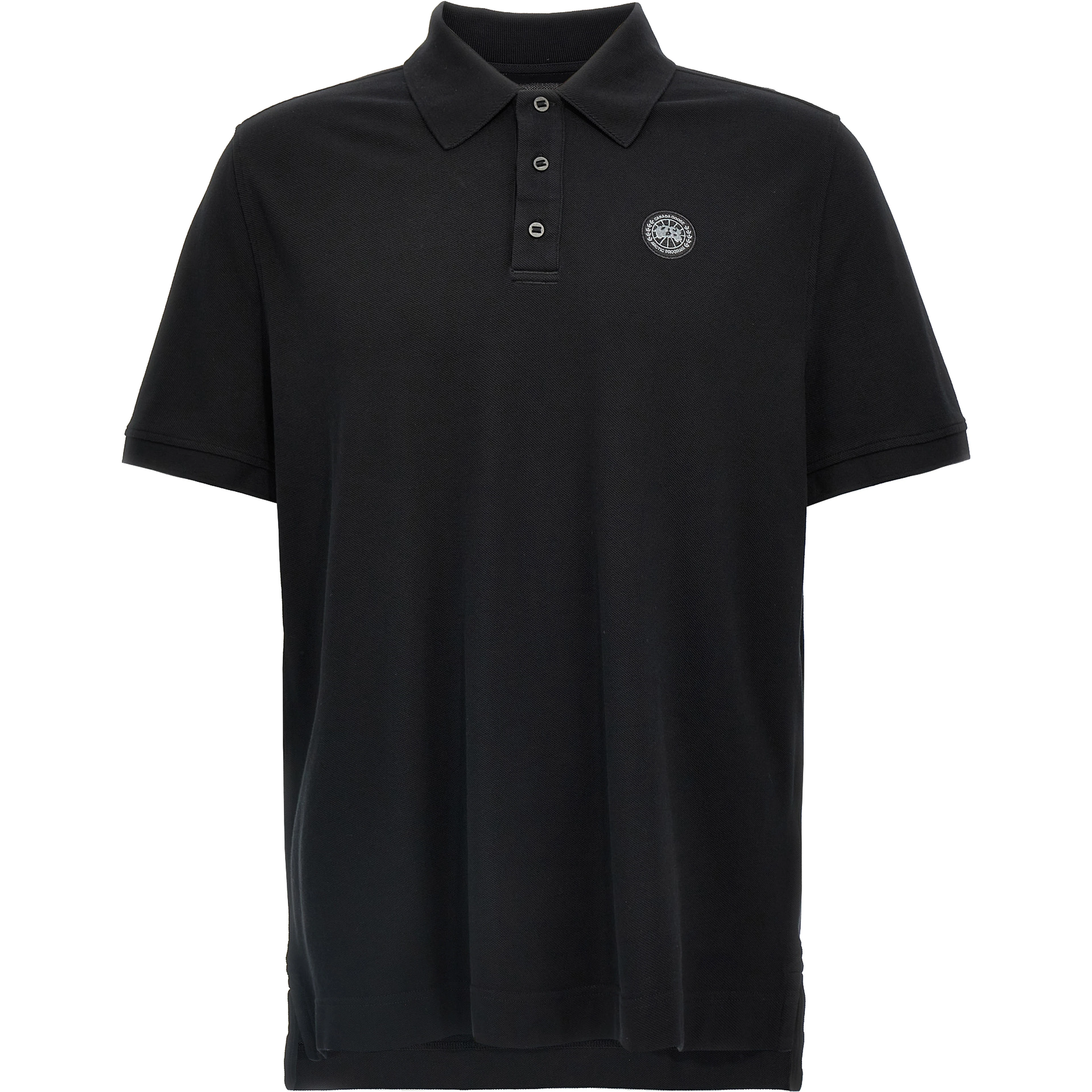 Black Cotton Polo Shirt