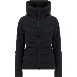 Black Polyamide Full-Length Jacket
