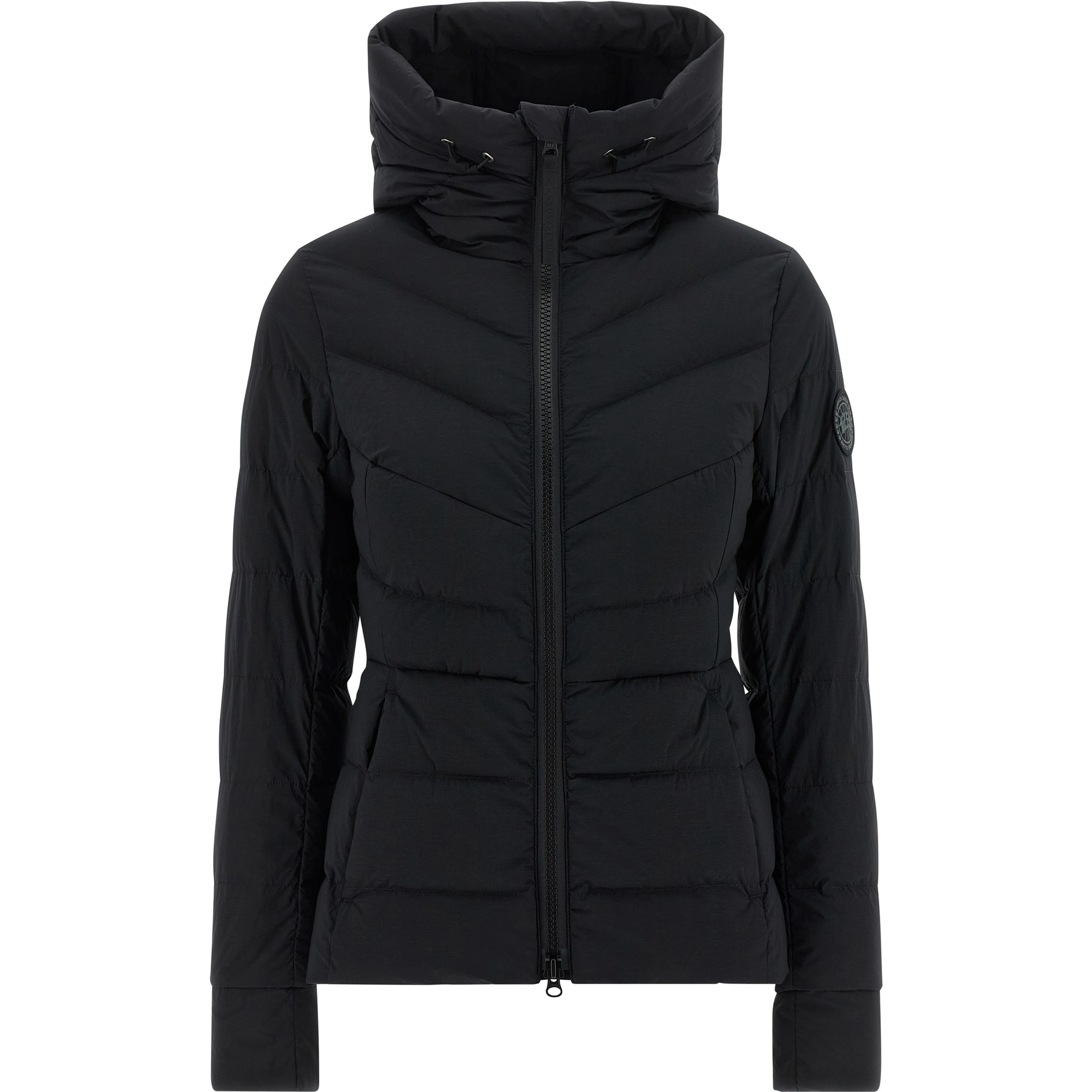 Black Polyamide Full-Length Jacket