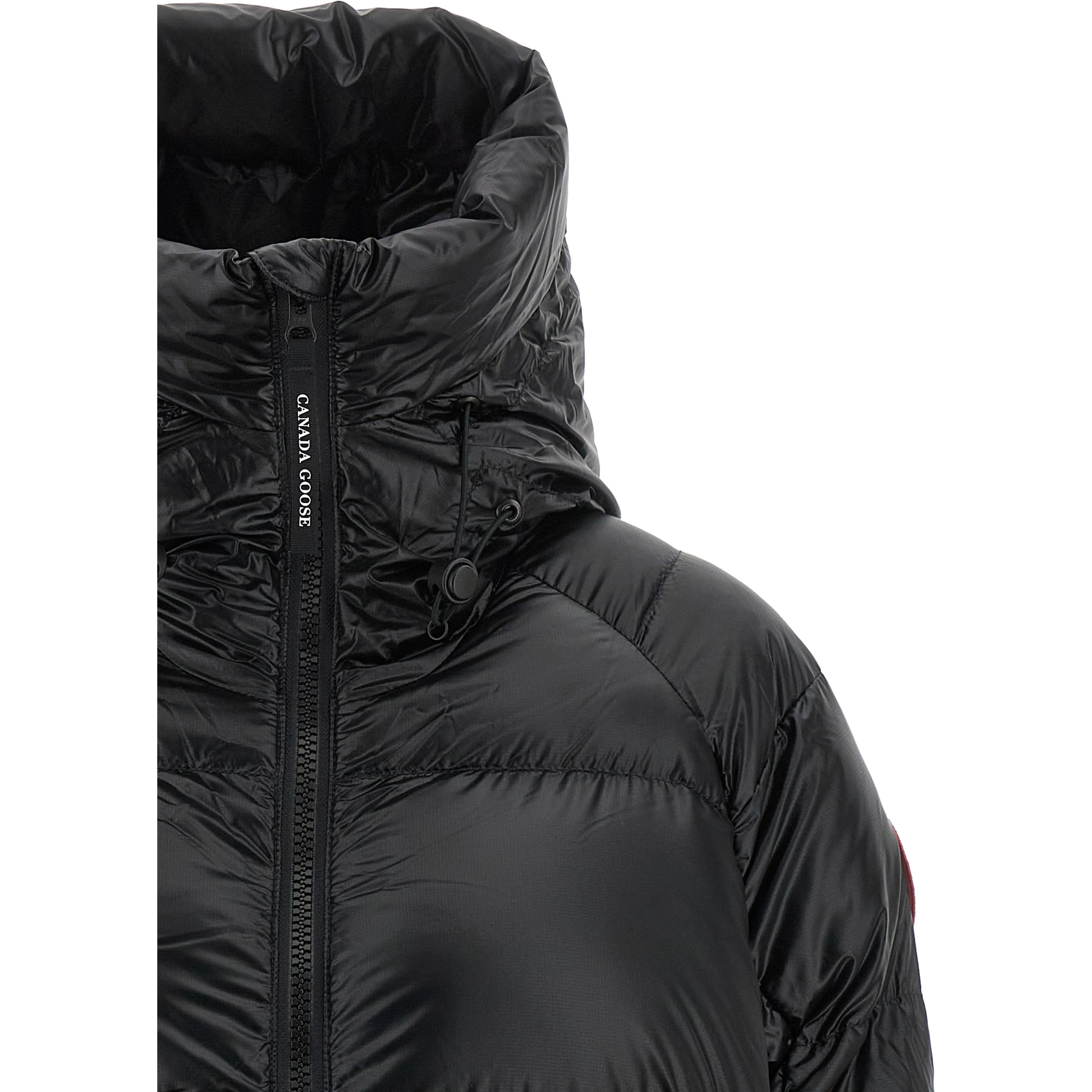 Black Polyamide Full-Length Jacket