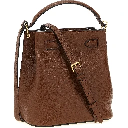 Brown Calfskin Crossbody Bag