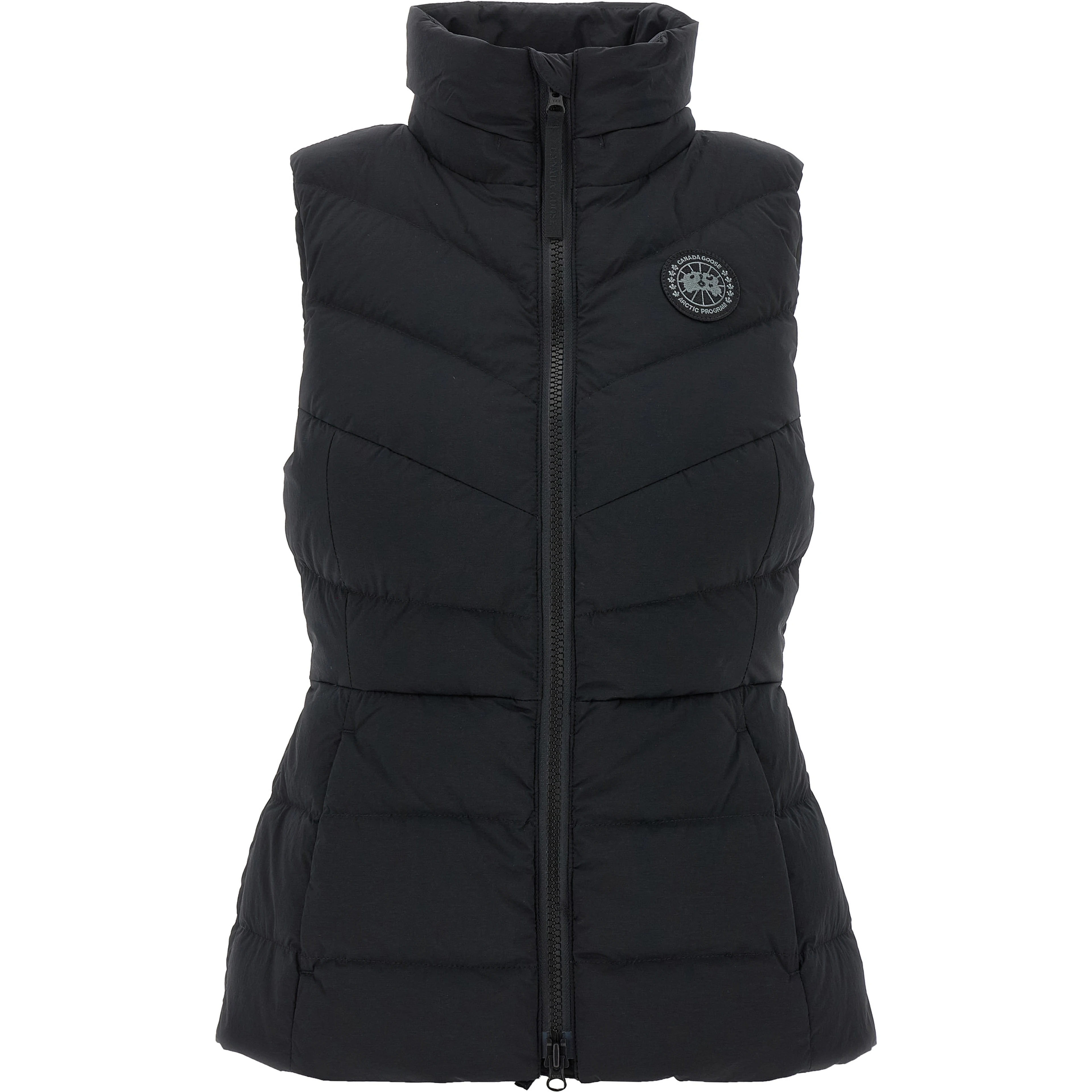 Black Polyamide Sleeveless Jacket