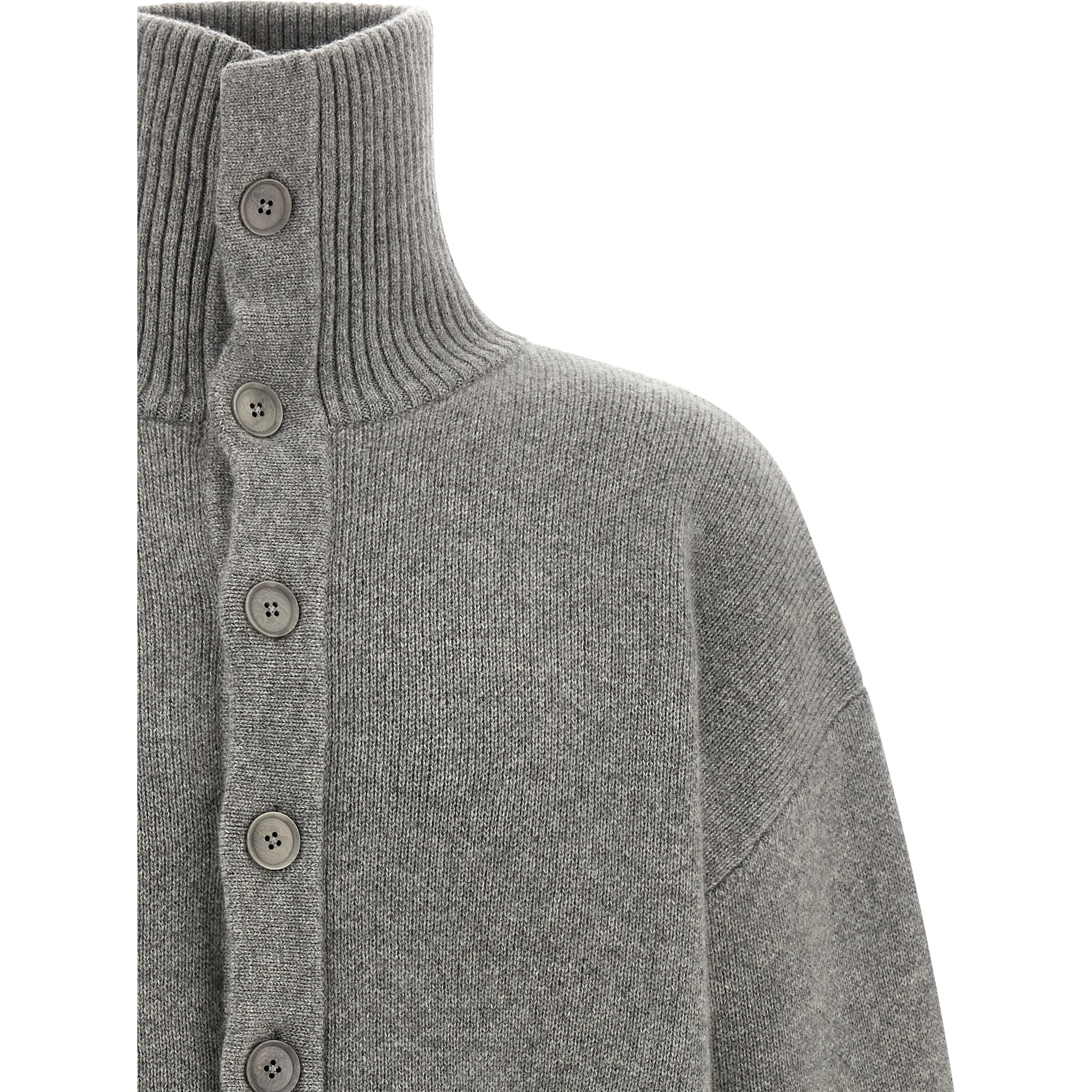 Gray Cashmere Cardigan