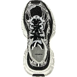 Black Polyethylene Athletic Sneakers
