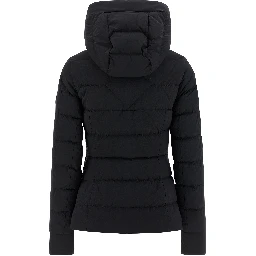 Black Polyamide Full-Length Jacket