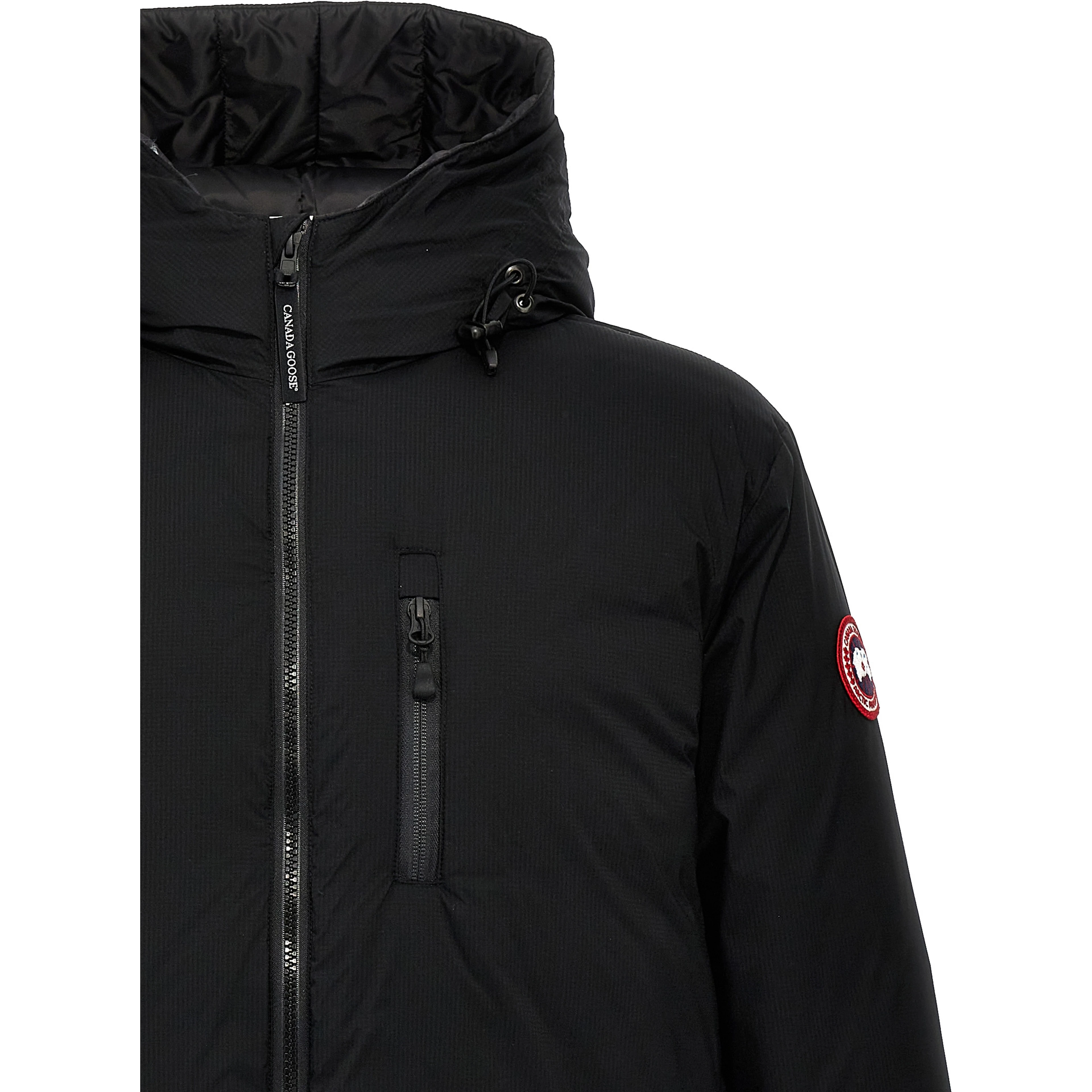 Black Polyester Shell Jacket