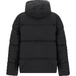 Black Polyamide Full-Length Jacket