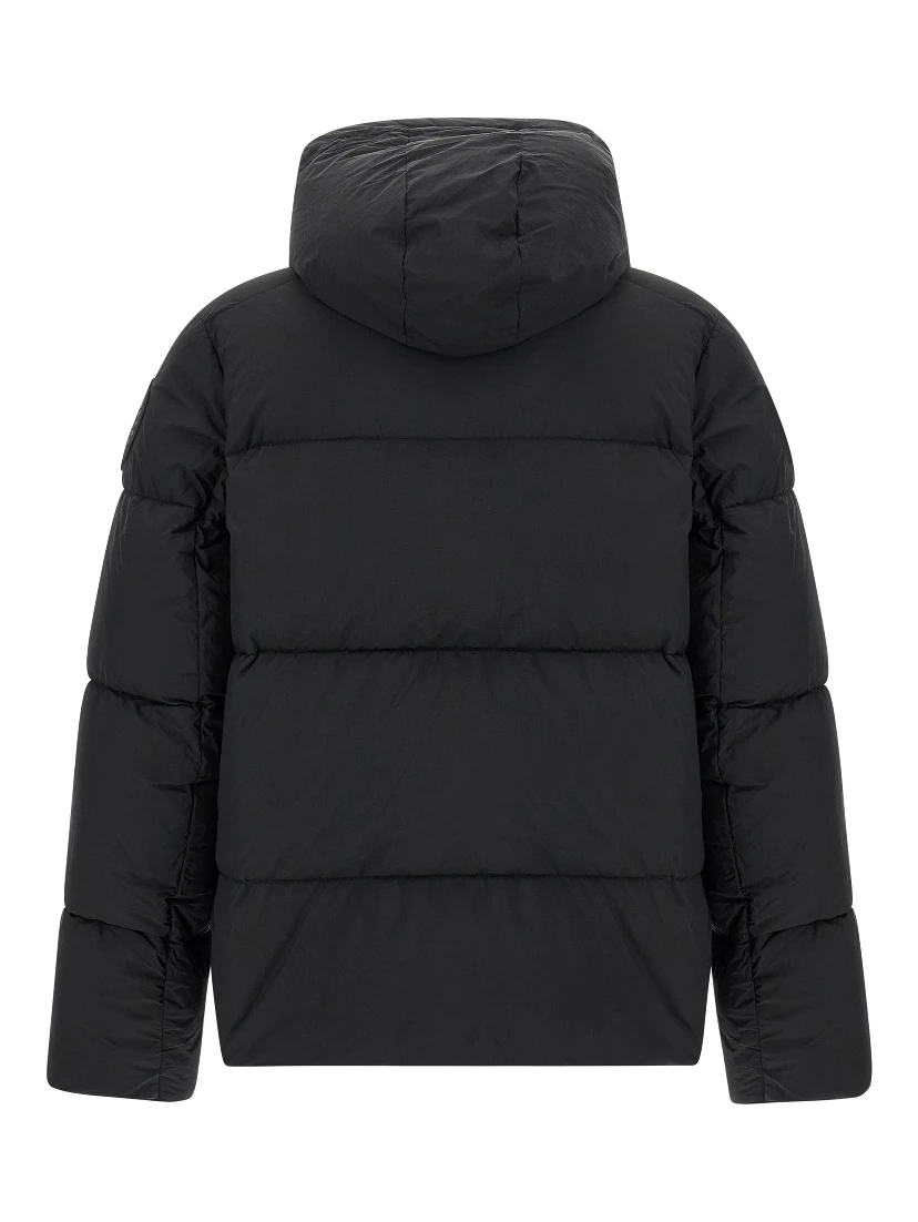 Black Polyamide Full-Length Jacket