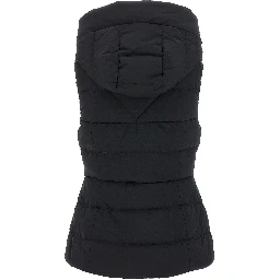 Black Polyamide Sleeveless Jacket