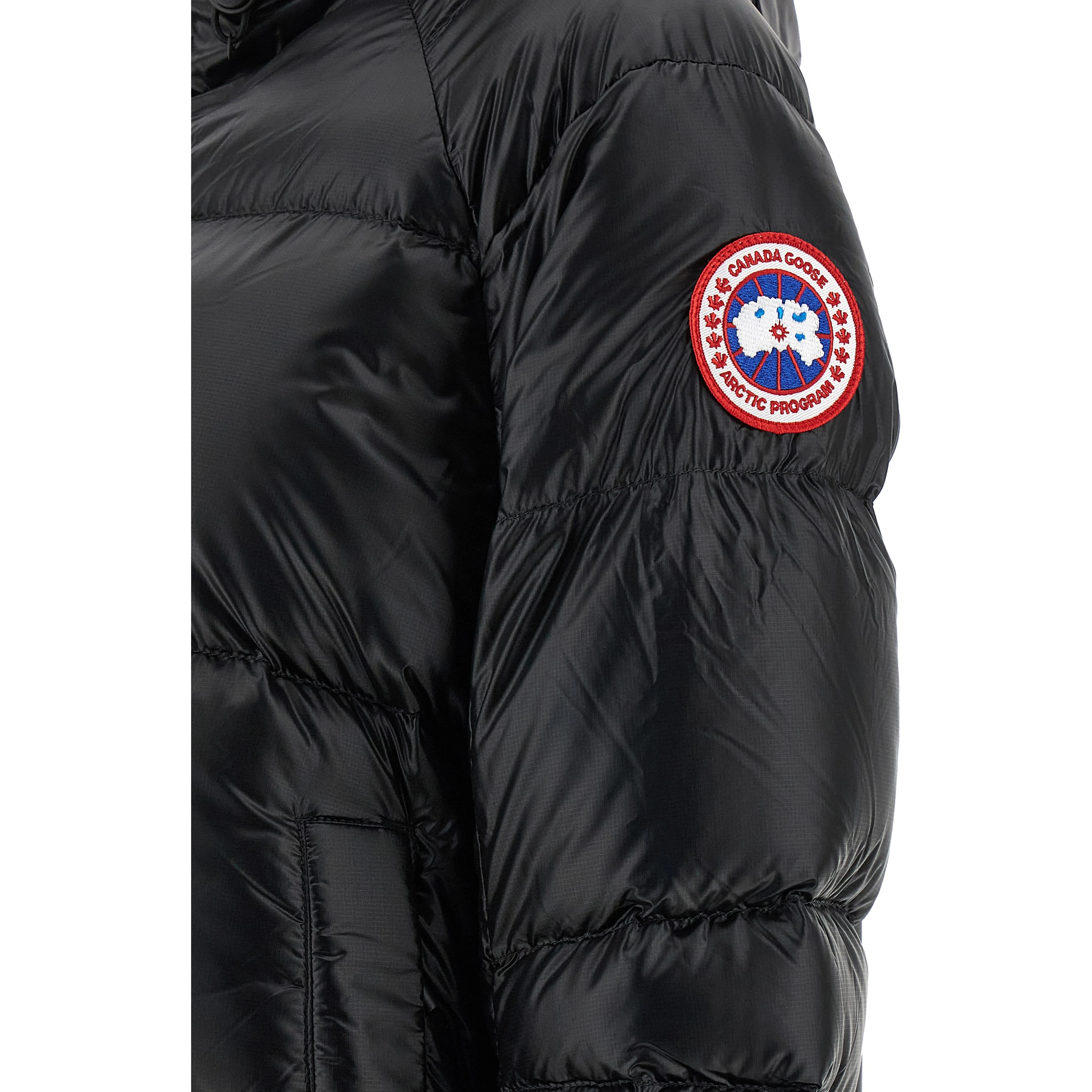 Black Polyamide Full-Length Jacket