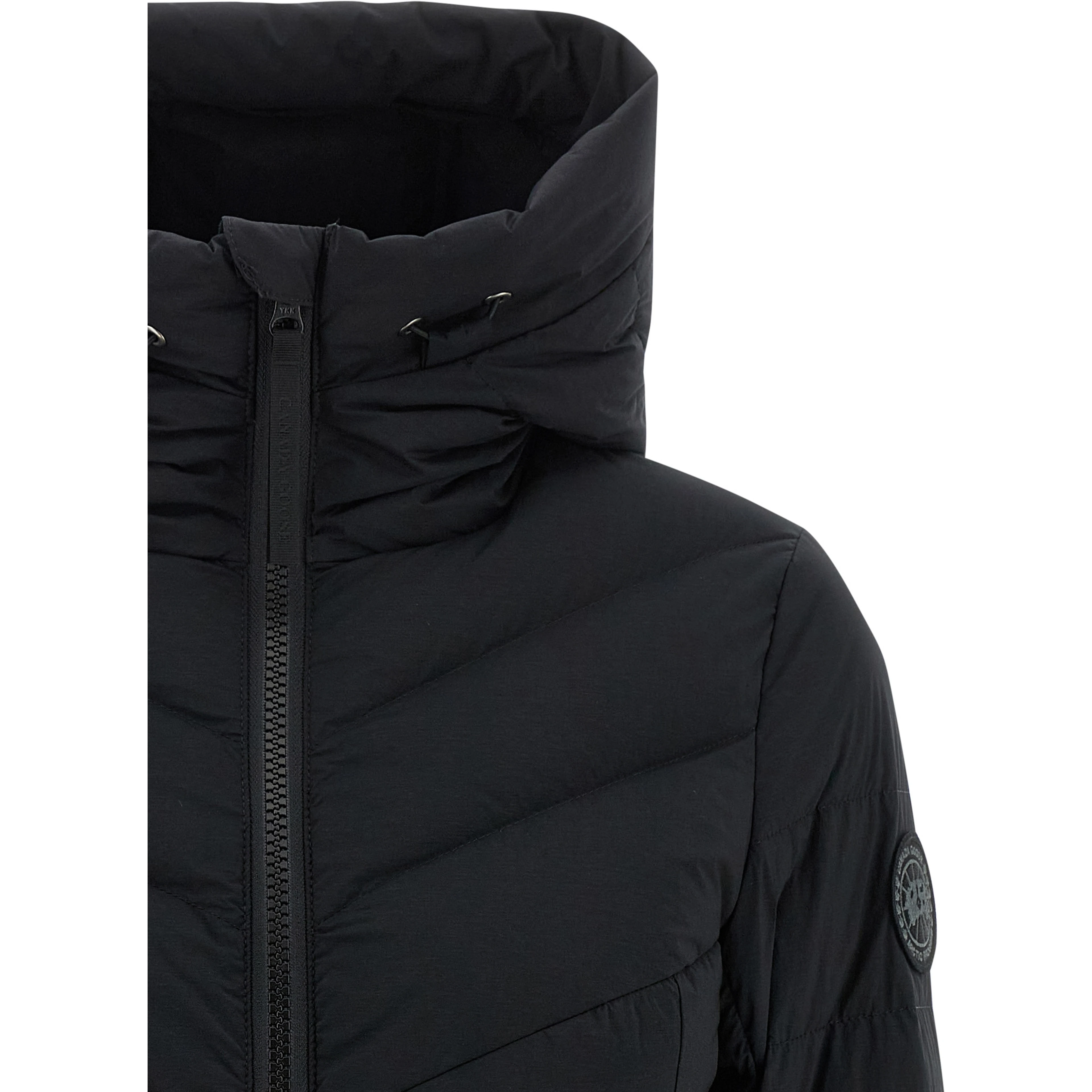 Black Polyamide Full-Length Jacket