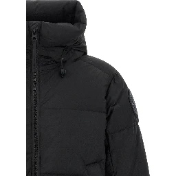 Black Polyamide Full-Length Jacket