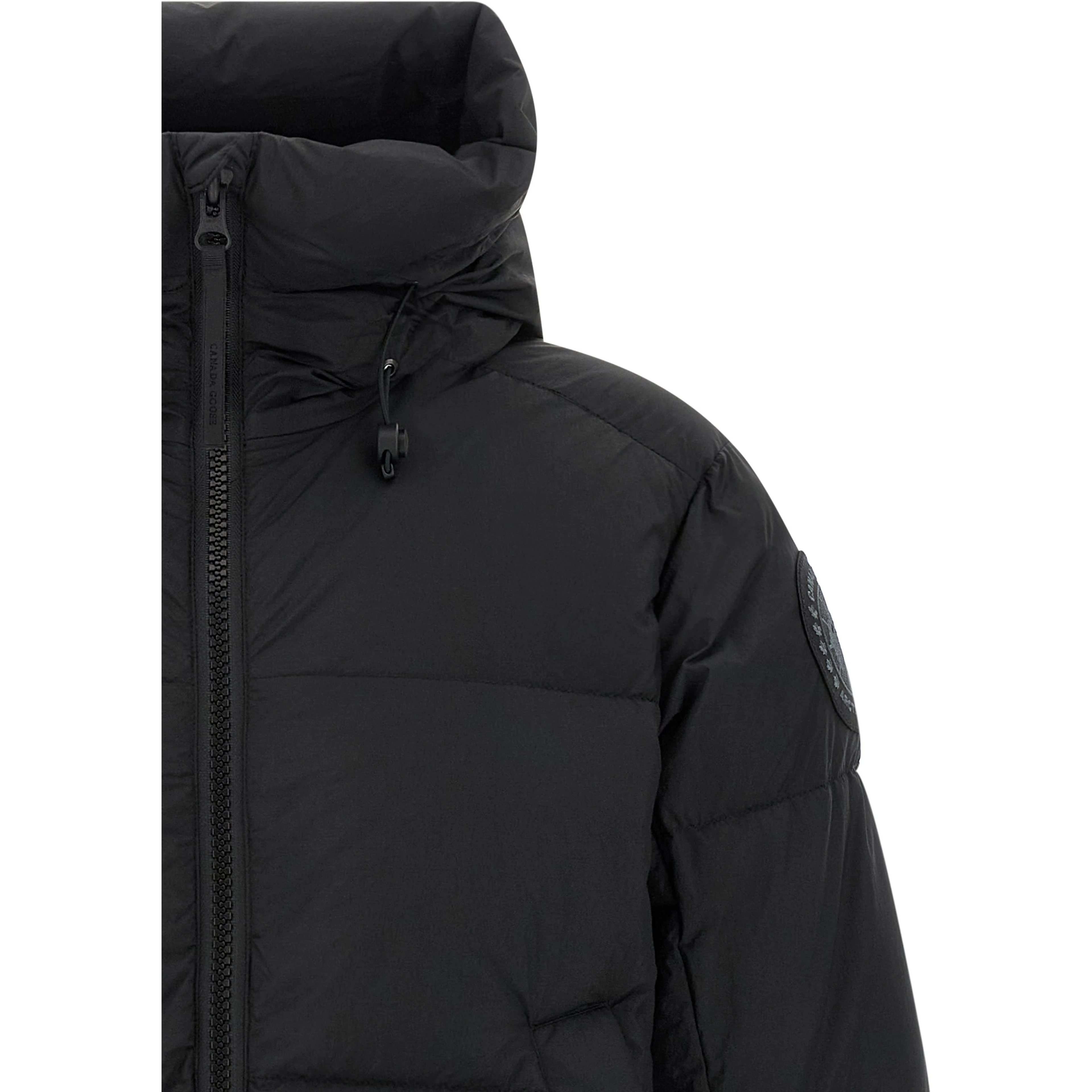 Black Polyamide Full-Length Jacket