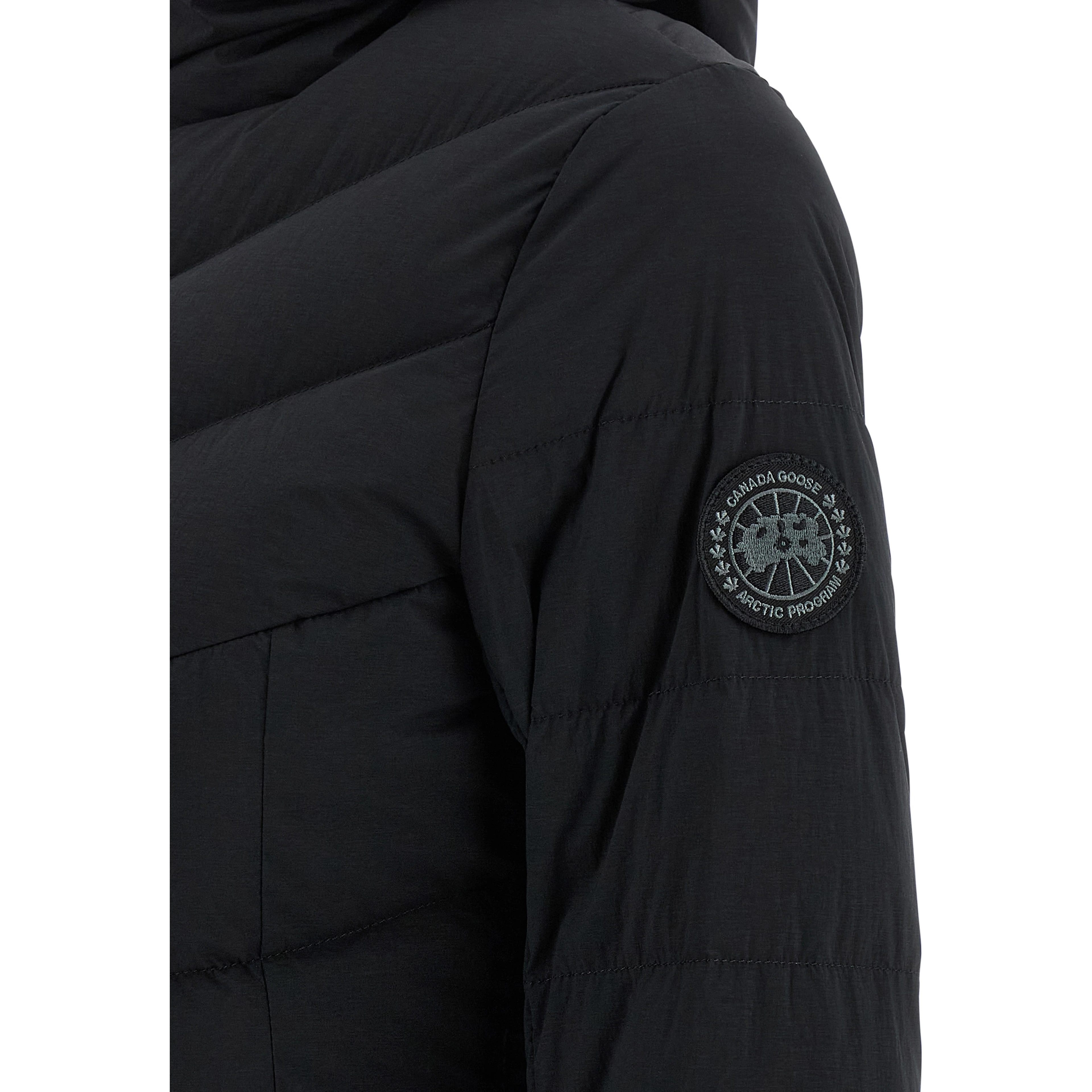 Black Polyamide Full-Length Jacket