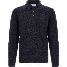 Blue Cashmere Polo Shirt