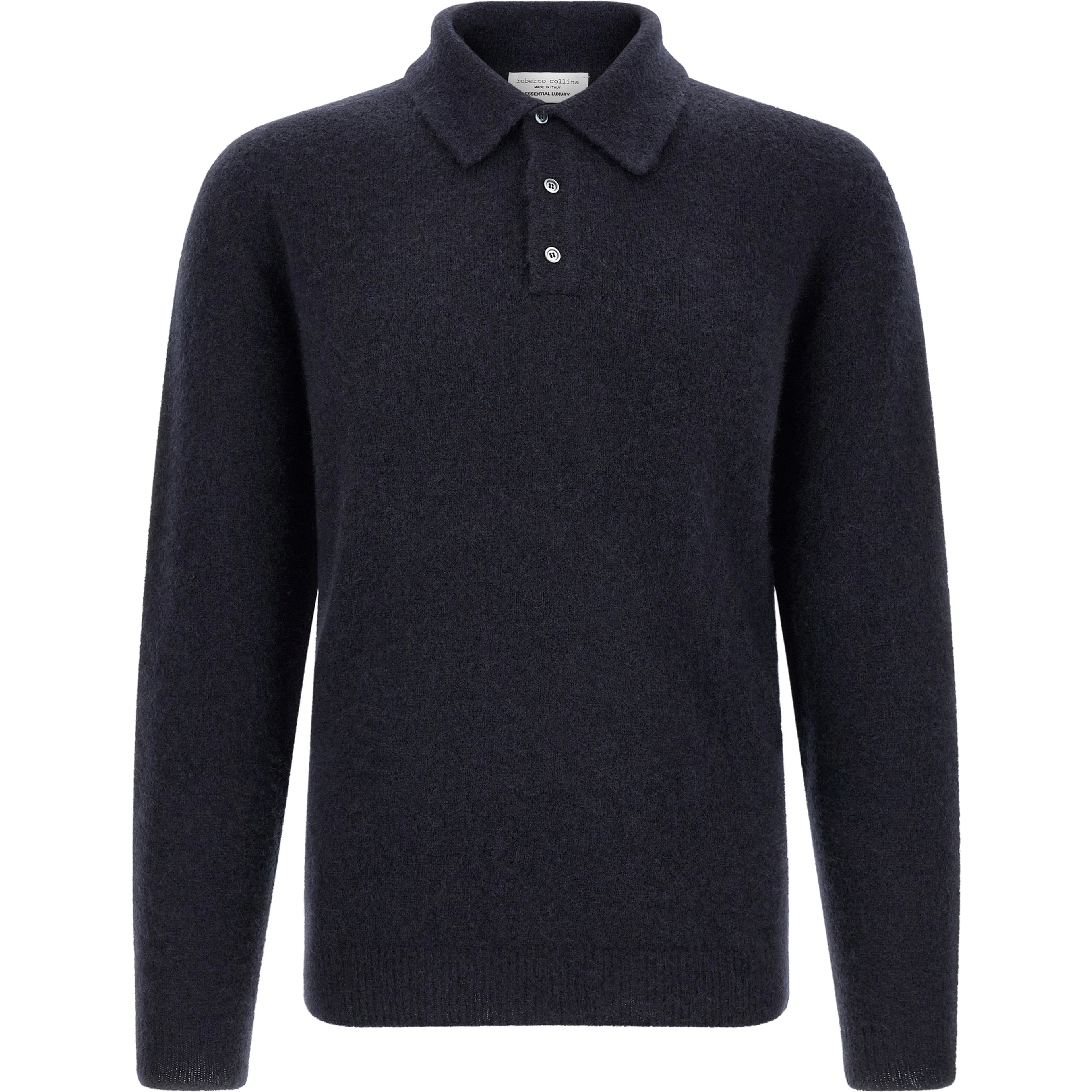 Blue Cashmere Polo Shirt