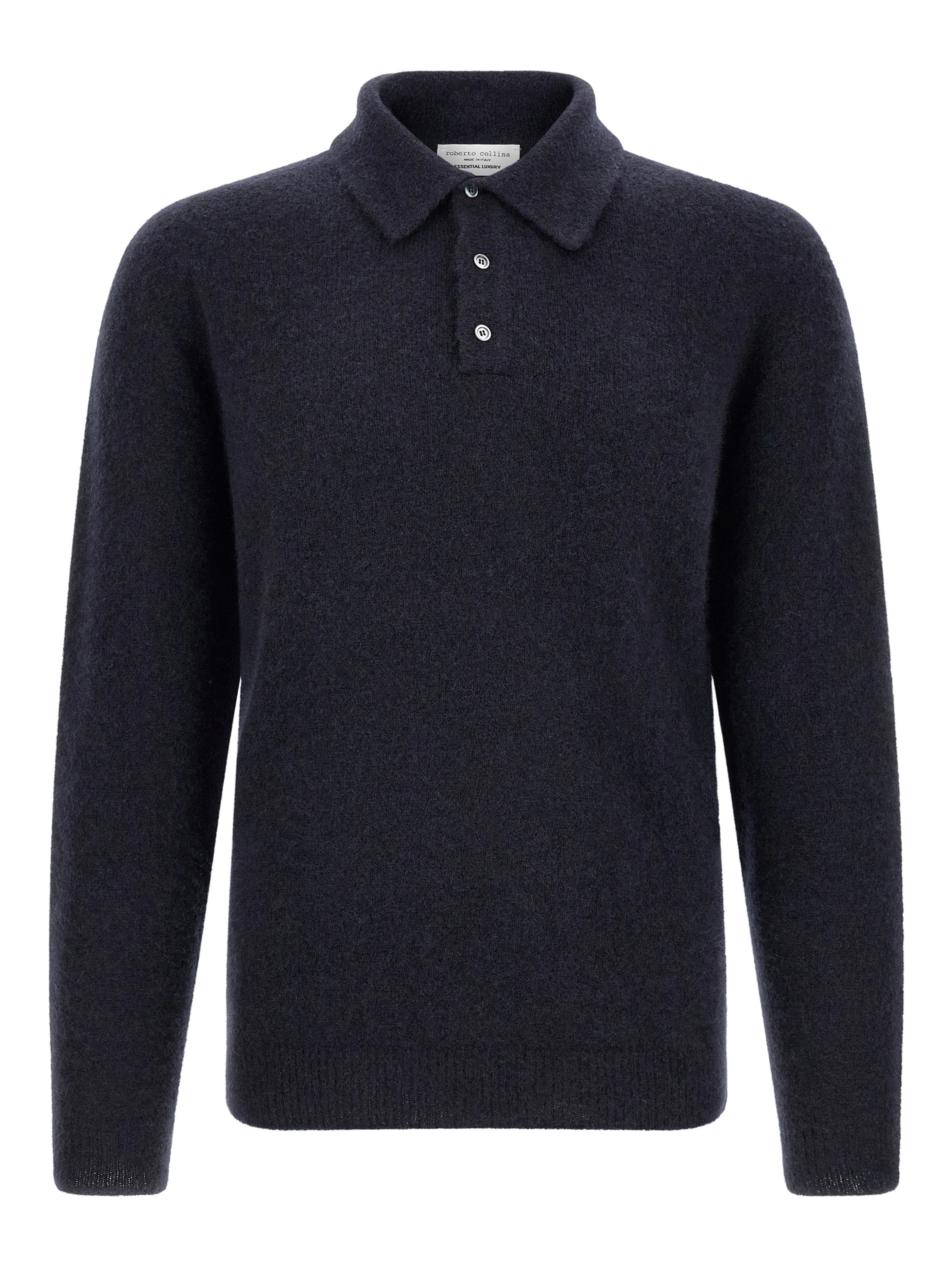 Blue Cashmere Polo Shirt