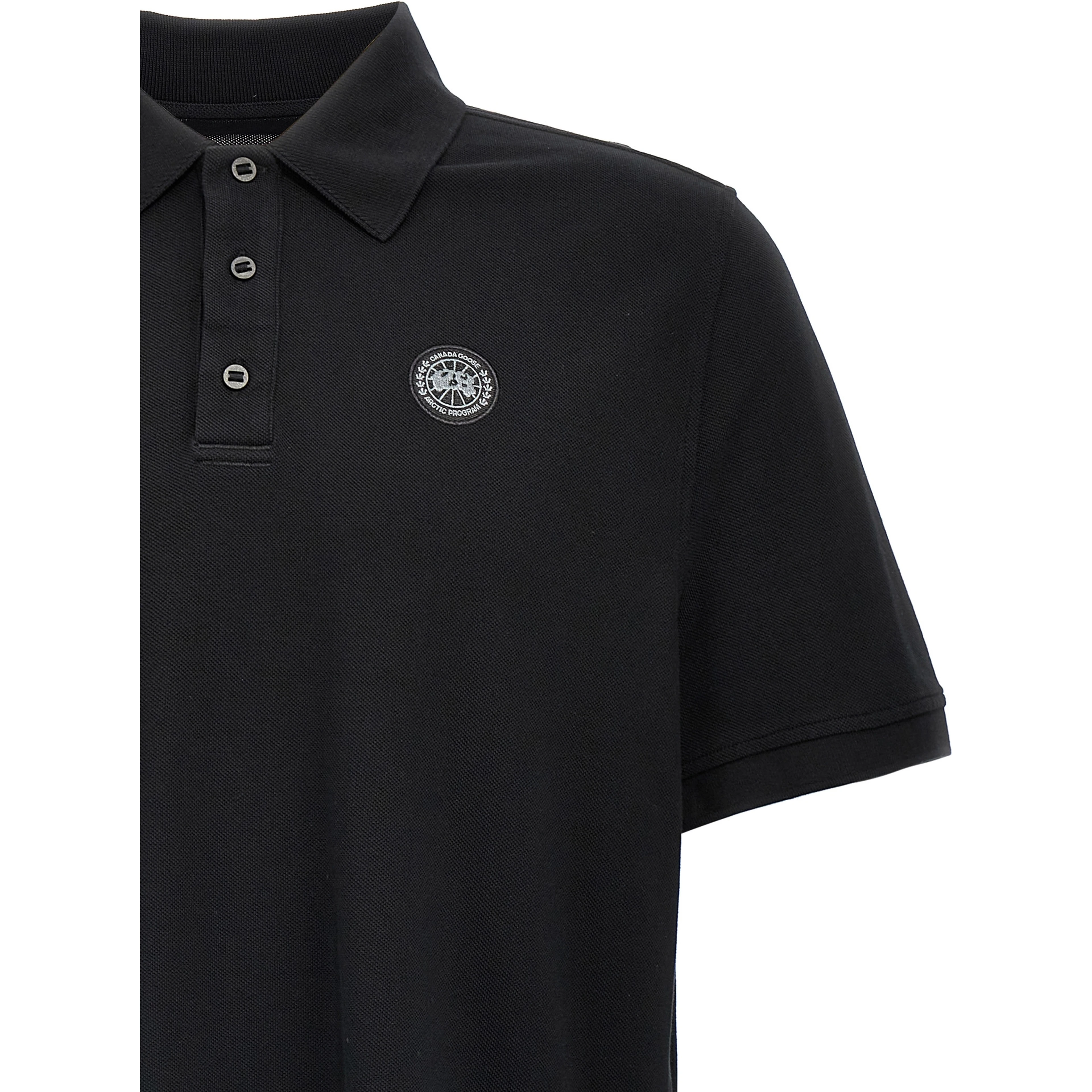 Black Cotton Polo Shirt