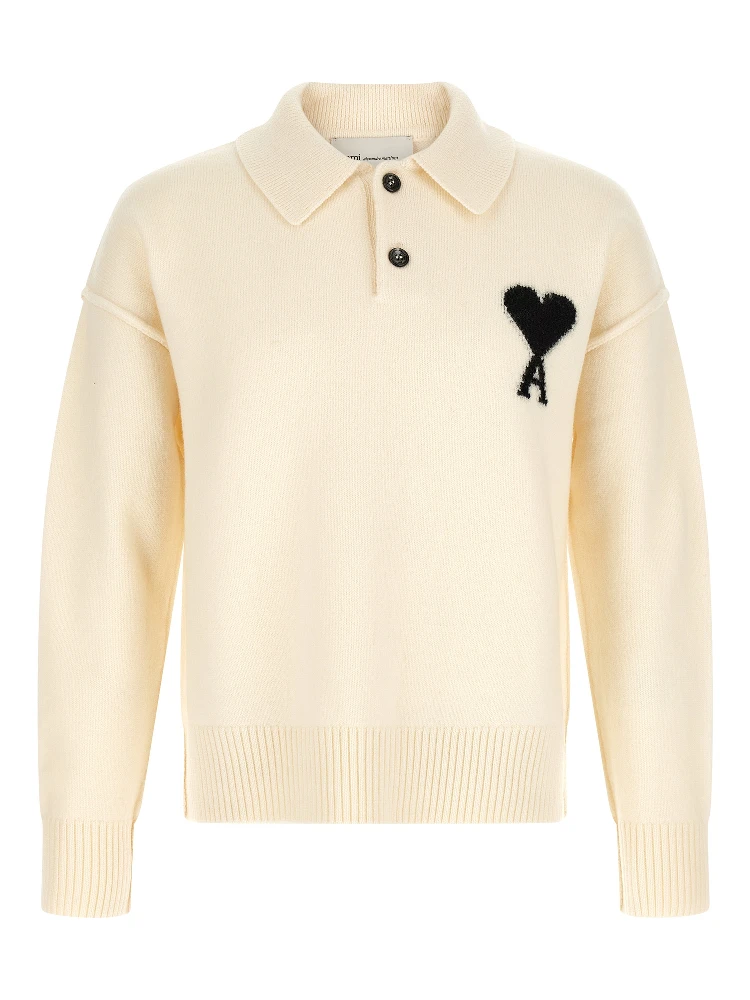 Bicolor Wool Polo Shirt