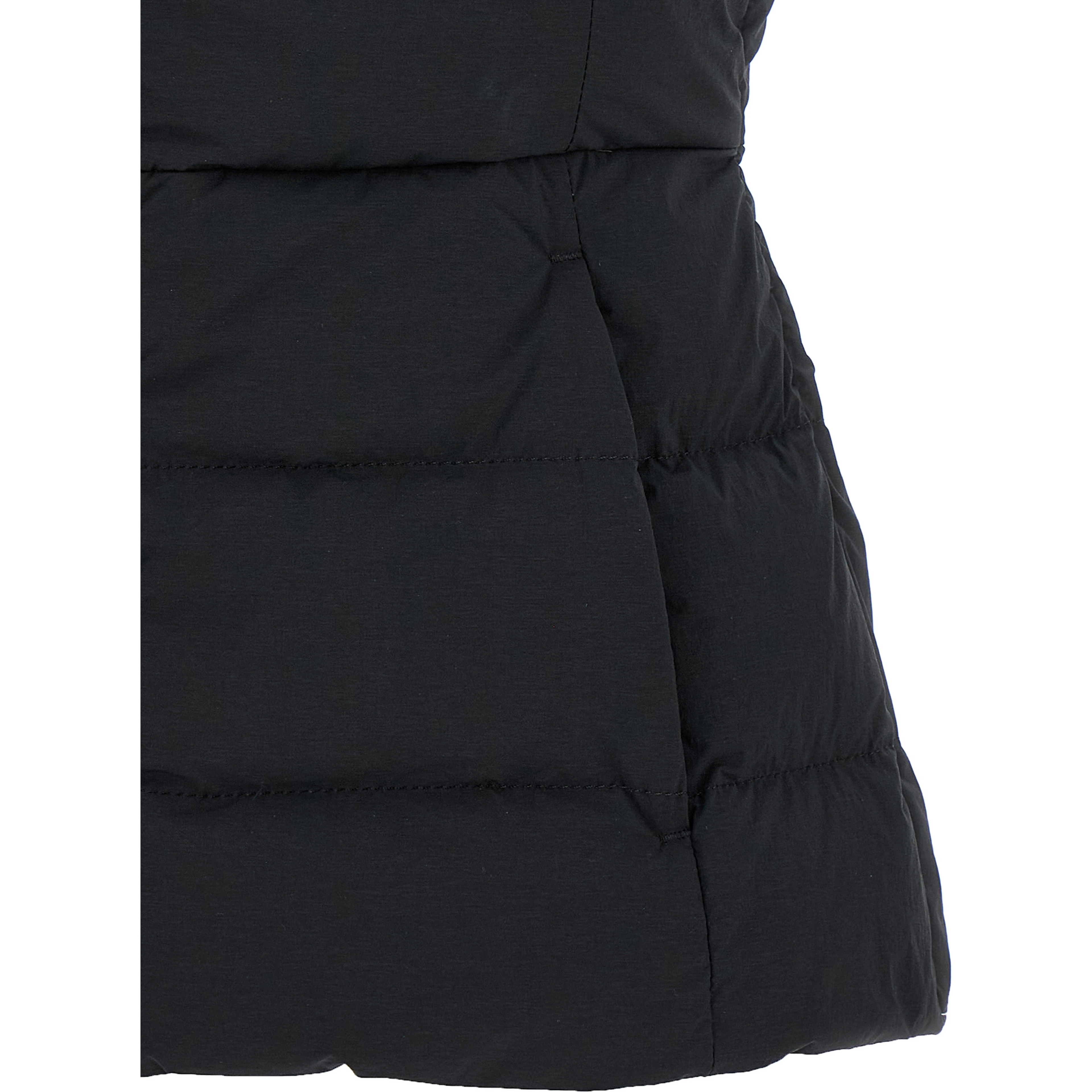Black Polyamide Sleeveless Jacket