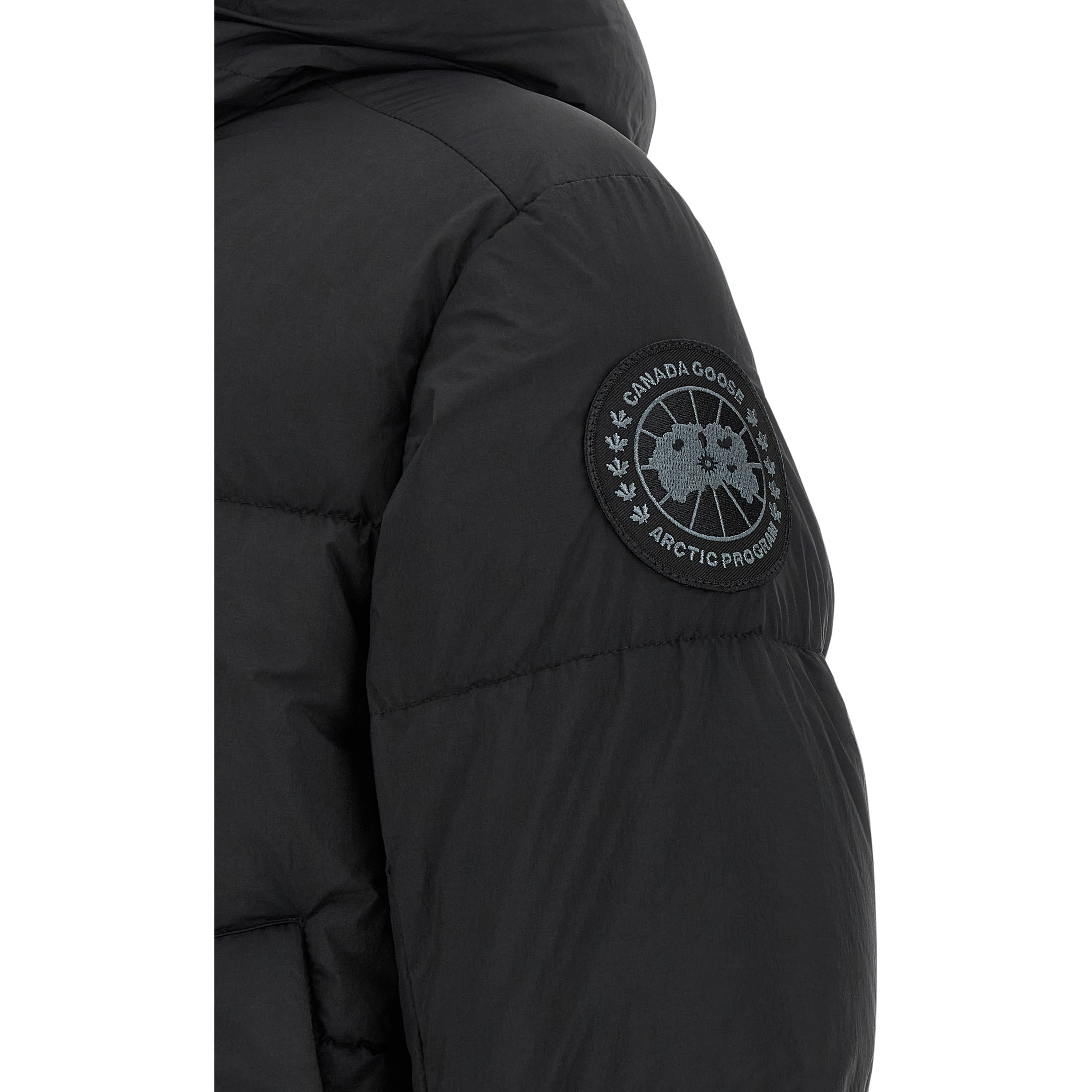 Black Polyamide Full-Length Jacket