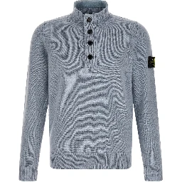 Blue Virgin Wool Cardigan