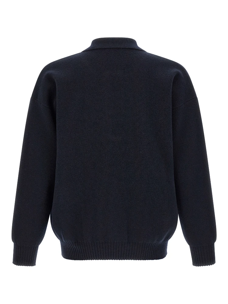 Blue Merino Wool Polo Shirt alternative