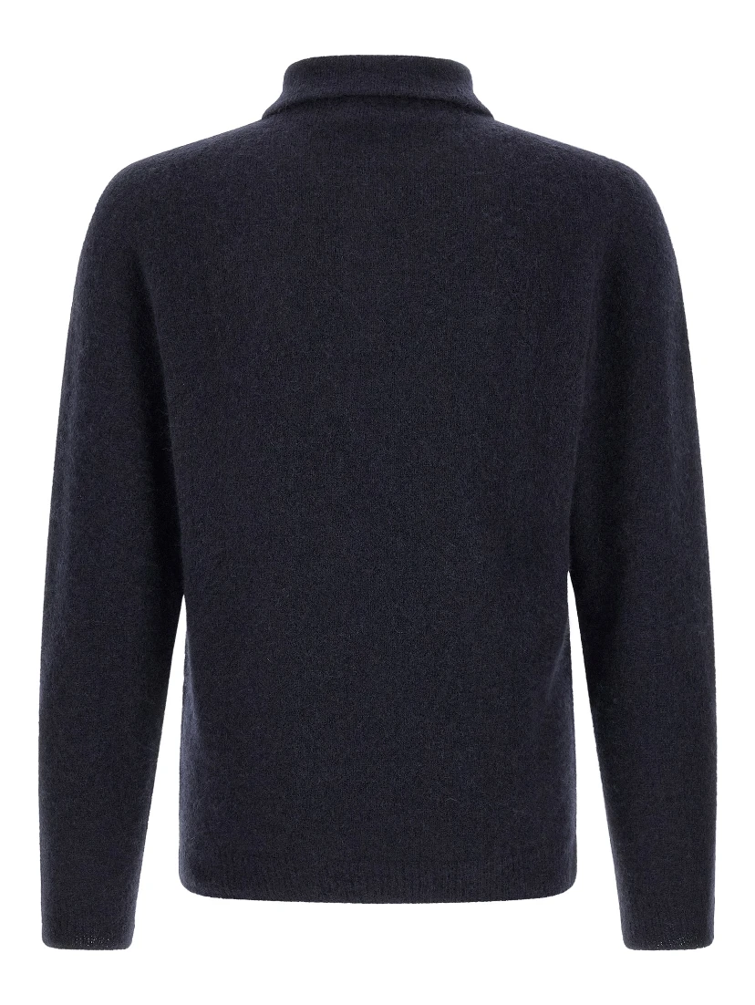 Blue Cashmere Polo Shirt