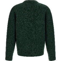 Bicolor Alpaca Leather Cardigan