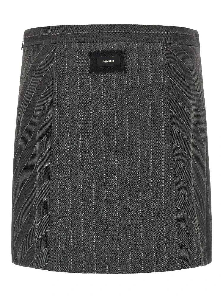 Gray Polyester Long Skirt alternative