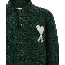 Bicolor Alpaca Leather Polo Shirt