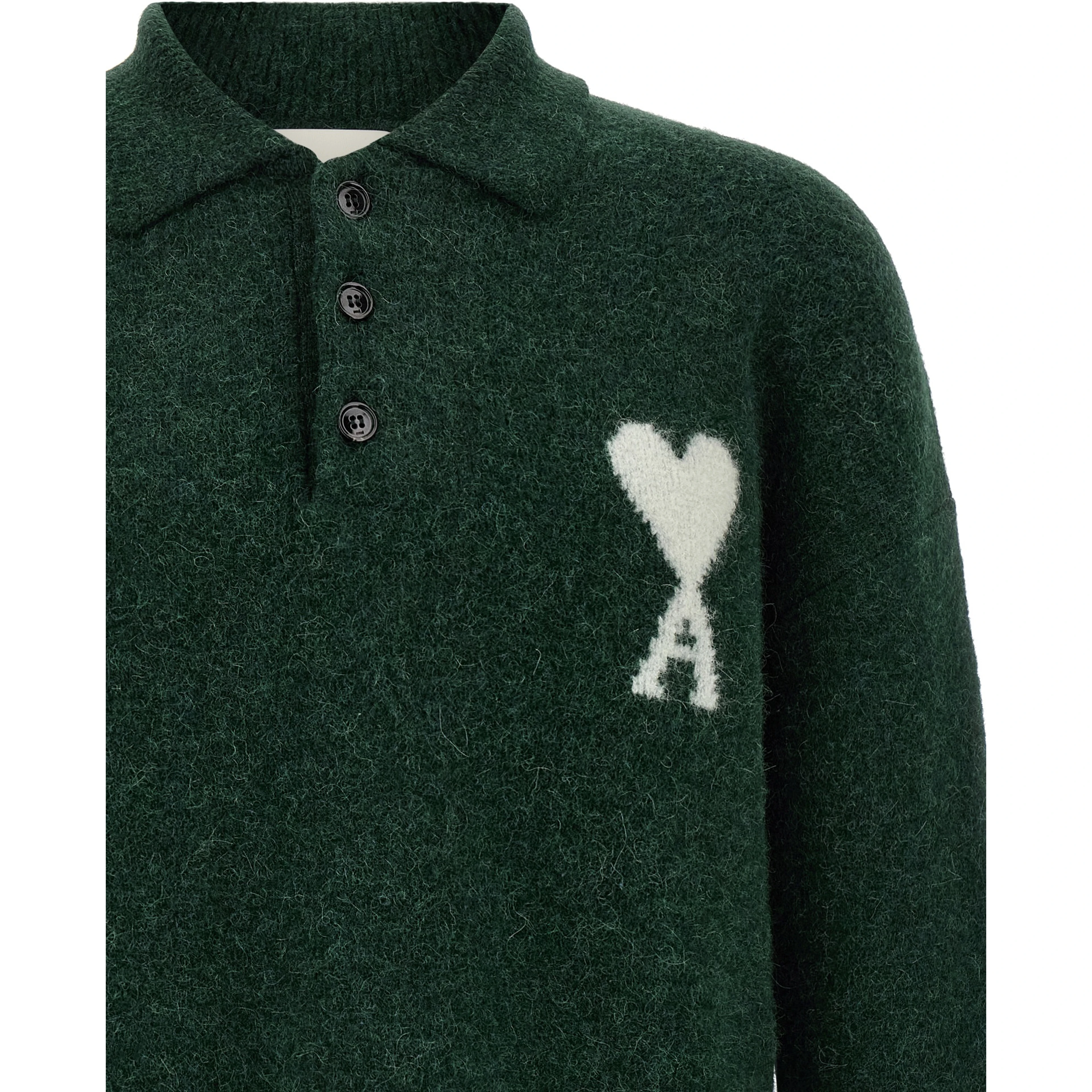 Bicolor Alpaca Leather Polo Shirt