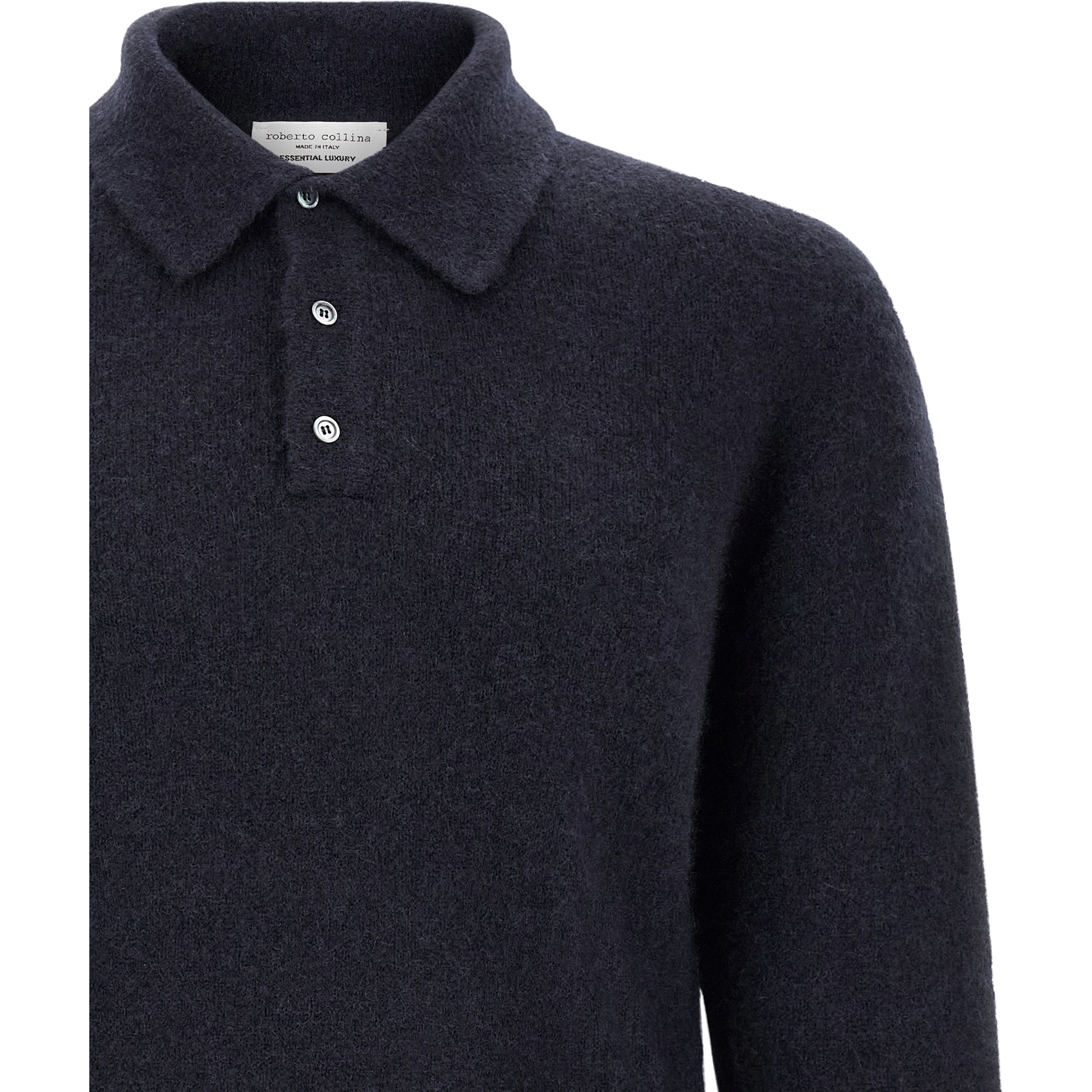 Blue Cashmere Polo Shirt