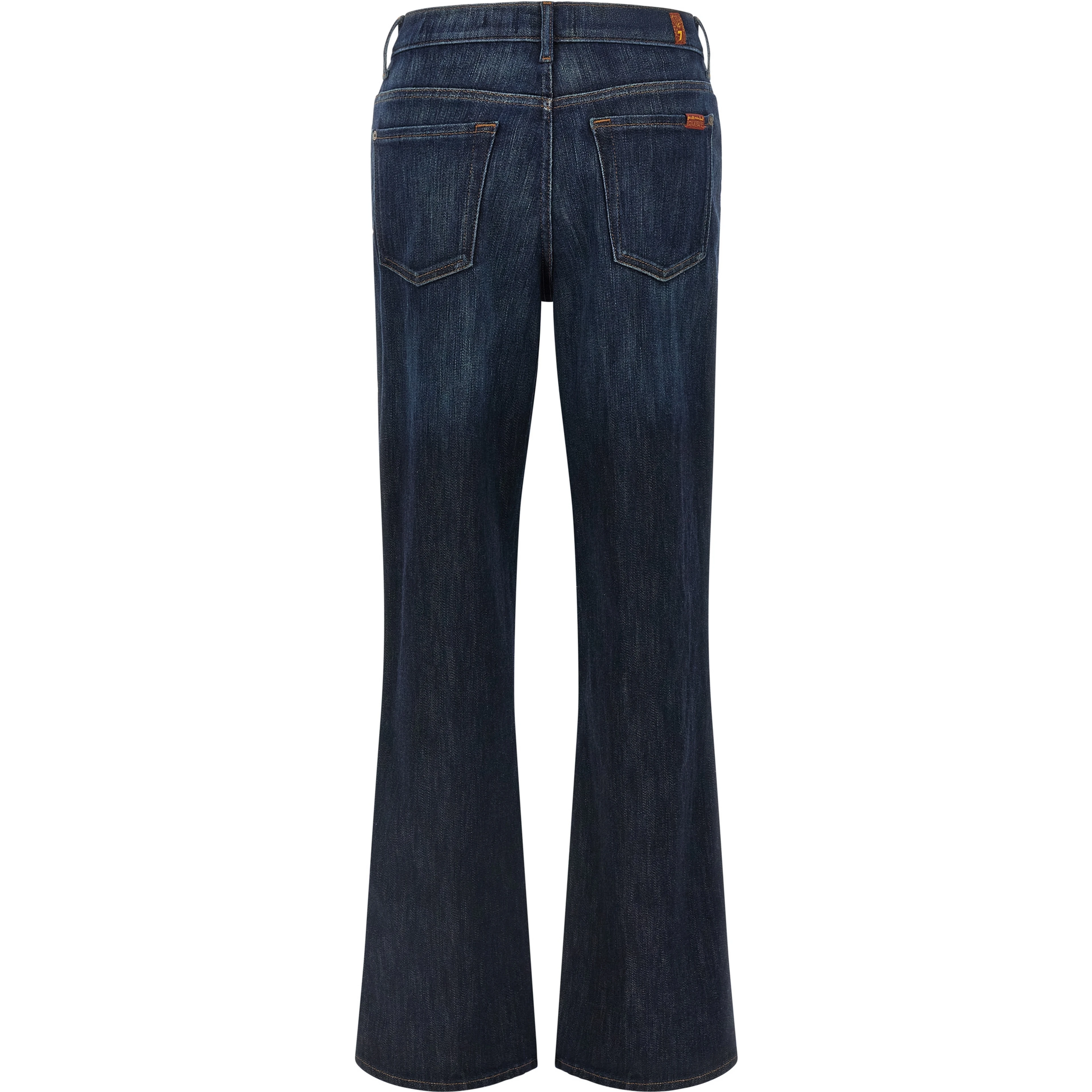 Blue Cotton Flared Jeans