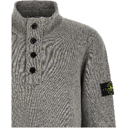 Gray Virgin Wool Cardigan