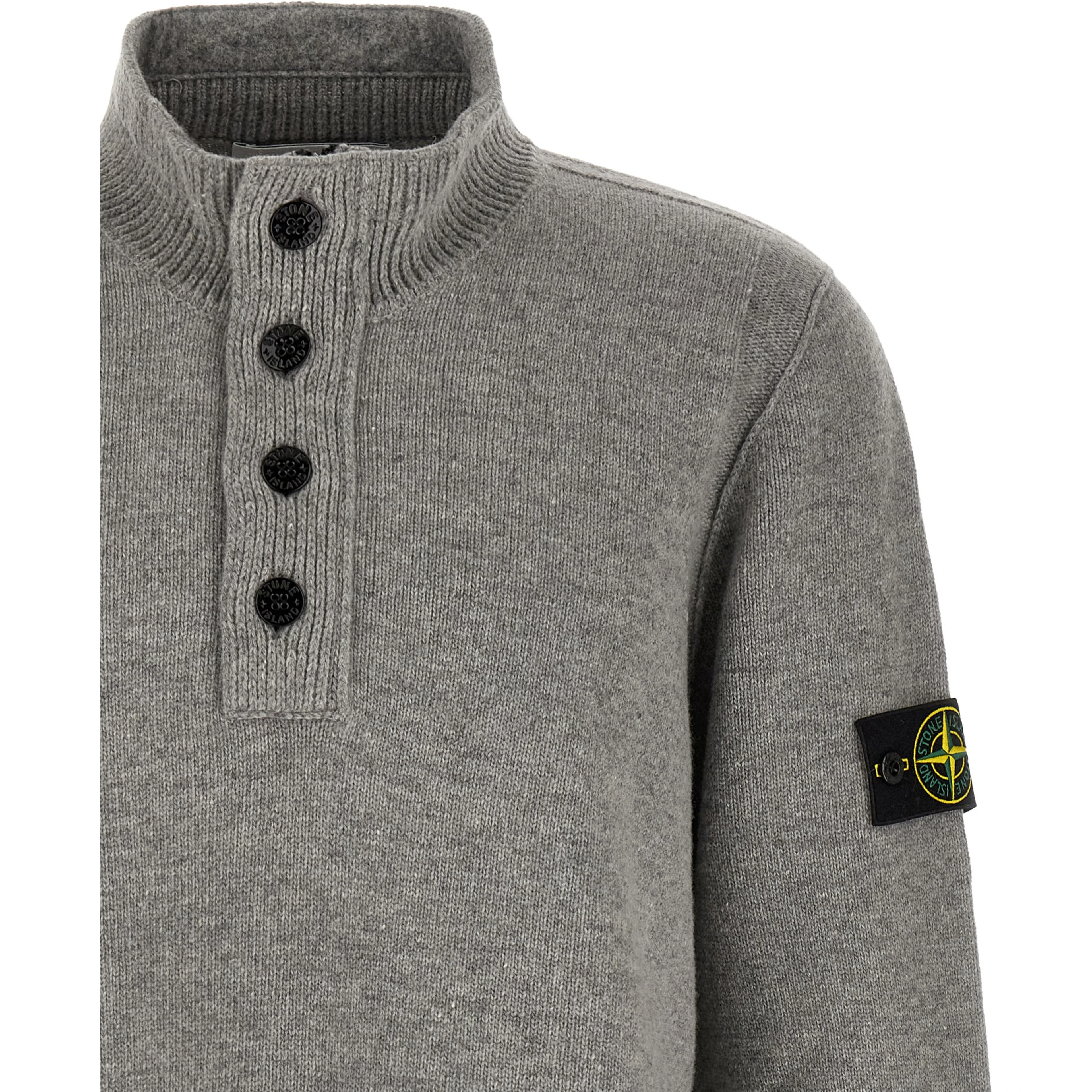 Gray Virgin Wool Cardigan