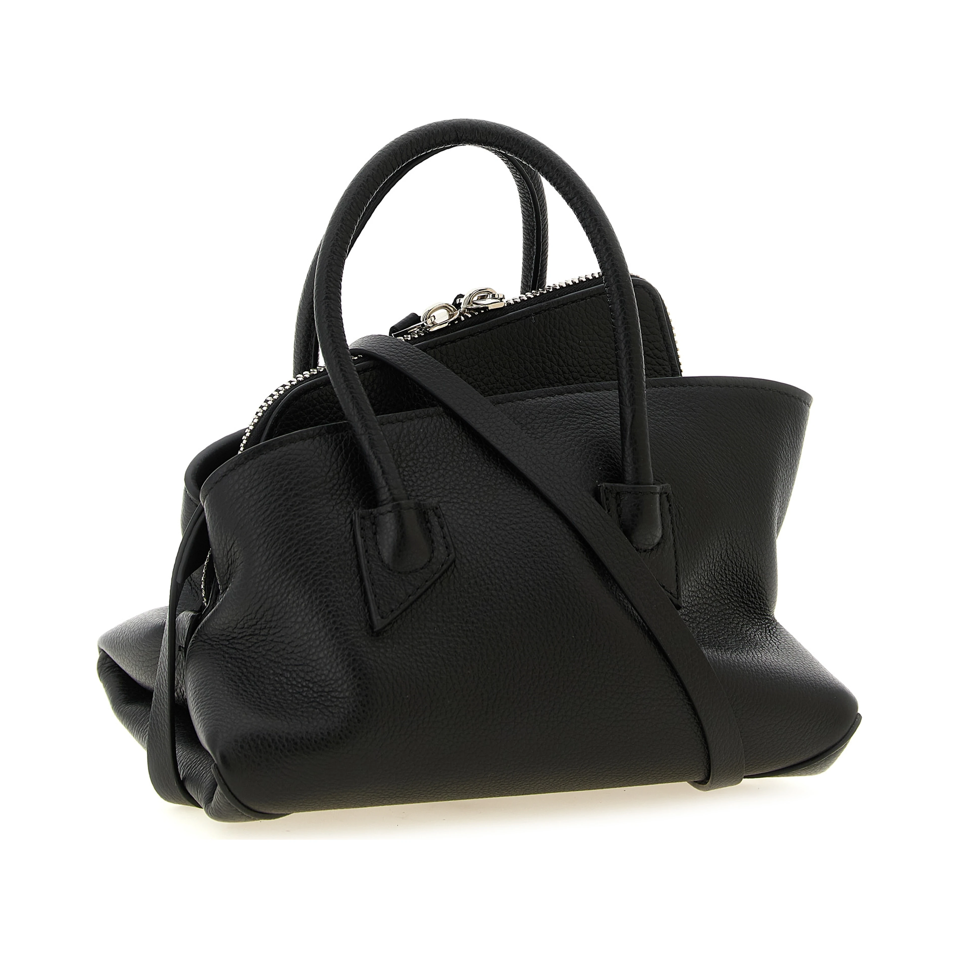 Black Bovine Leather Handbag