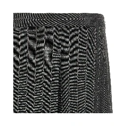 Gray Polyester Long Skirt