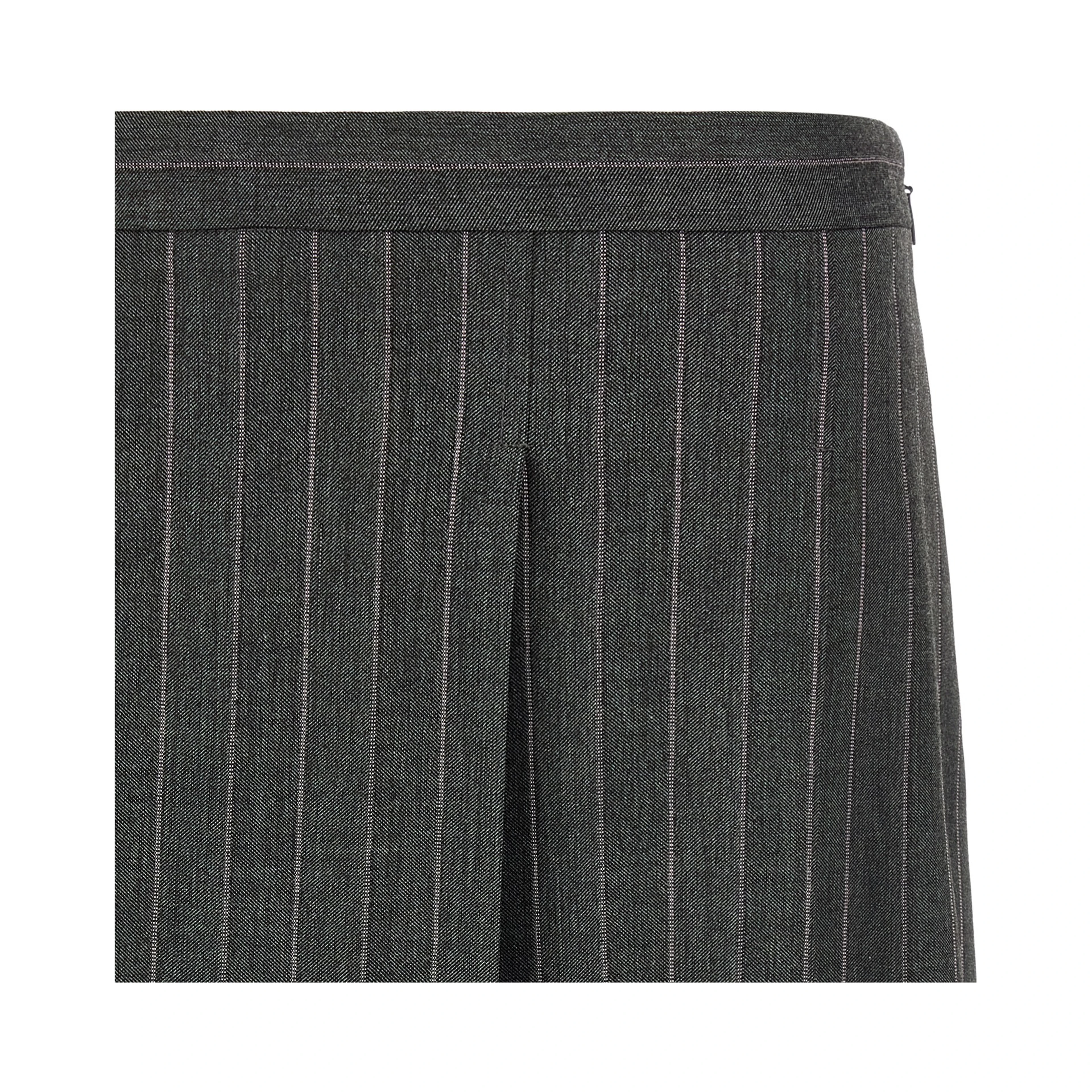 Gray Polyester Long Skirt