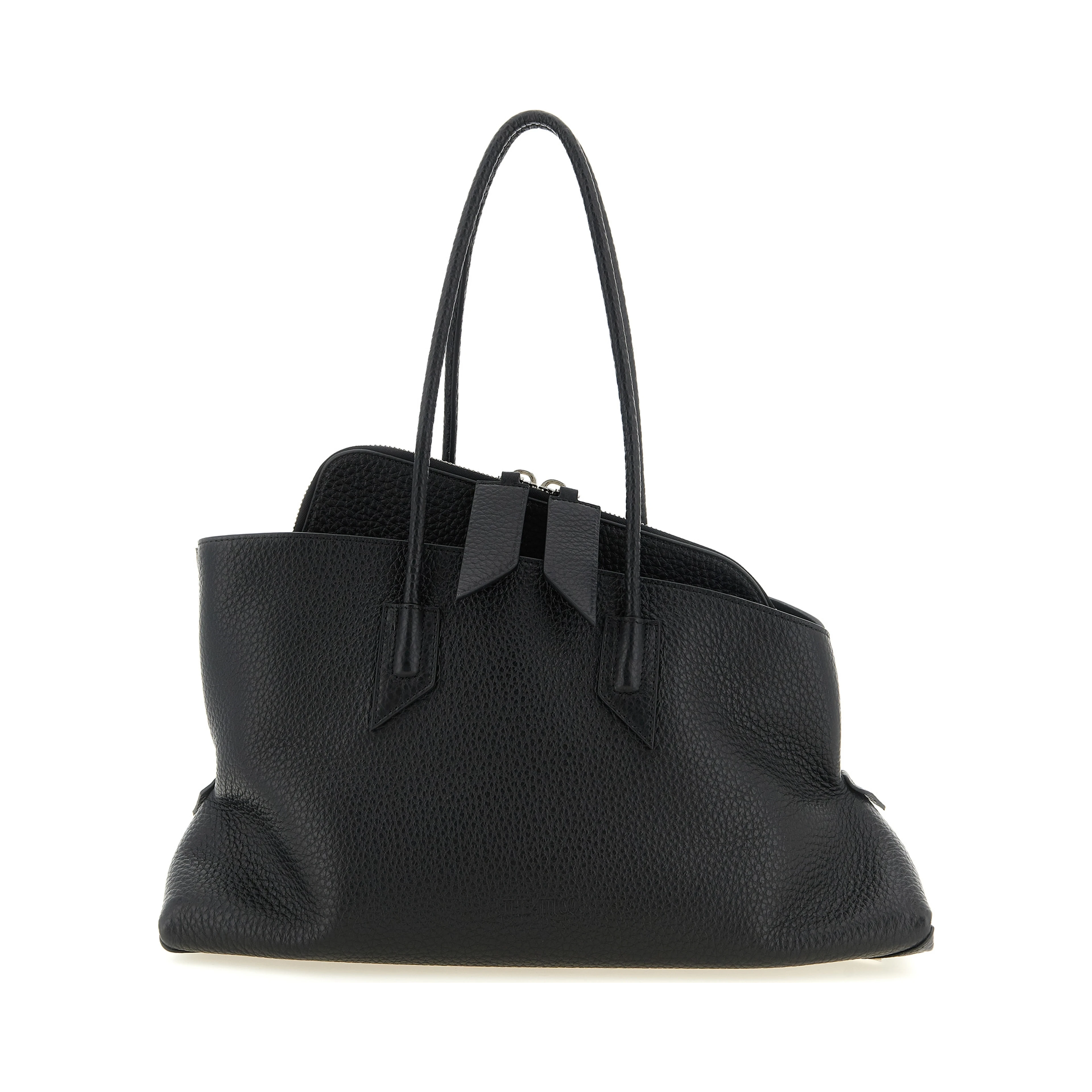 Black Bovine Leather Shoulder Bag